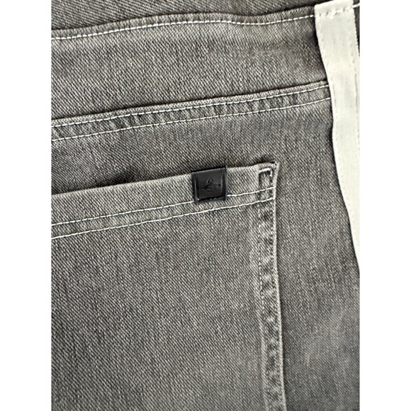 Halara XL Tall Wide Leg Jeans Grey White Stripe Denim Pants Athleisure - Picture 6 of 9